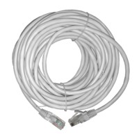 Патч-корд UTP4 cat.5е 10.0м CCA LSZH серый литой коннектор Netko Optima