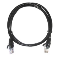 Патч-корд UTP4 cat 5e 1,0м ВС LSZH черный литой коннектор Netko Optima