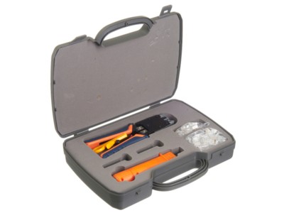 HT-2500B Набор профессиональных инструментов монтажный (Клещи HT-500R ударный инструмент HT3140 сменные ножи HT-14 HT-14B коннекторы RJ-45 (30 шт.) RJ-12 (30 шт.)) Hanlong для Netko