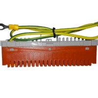 Плинт заземления неразмыкаемый ABS 10 пар металлические контакты нумерация (0-9) красный Netko Optima “SB”