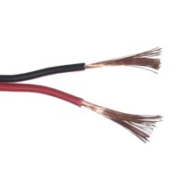 Кабель акустический 2*1.0мм2 (56*0.15мм) CCA 100м пластиковая катушка черный/красный Netko Optima