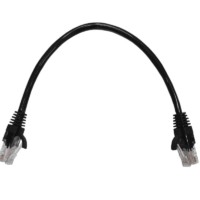 Патч-корд UTP4 cat 5e 0,25м ВС LSZH черный литой коннектор Netko Optima