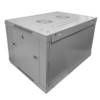 Шкаф настенный 6U серия WMA (Wall Maestro) (600х450х370) передняя металлическая дверь разборный серый Netko "А"