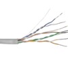 Кабель UTP4 cat.5е одножильный 305м Cu нг(А)-LSLTx  - малодымный низкотоксичный Проходит Fluke тест серый Netko Optima Silver