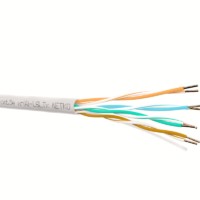 Кабель UTP4 cat.5е одножильный 305м Cu нг(А)-LSLTx – малодымный низкотоксичный Проходит Fluke тест серый Netko Optima Silver