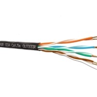 Кабель UTP4 cat.5e одножильный 305м CCA для наружных работ черный Netko Optima Gold