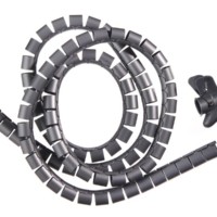 Органайзер для проводов с инструментом для укладки ID-25mm 2м пластик серый Netko Optima