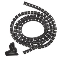 Органайзер для проводов с инструментом для укладки ID-15mm 2м пластик черный Netko Optima