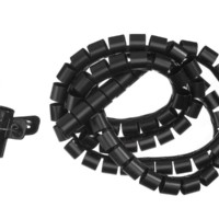 Органайзер для проводов с инструментом для укладки ID-30mm 2м пластик черный Netko Optima