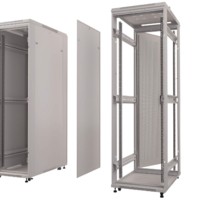 Шкаф напольный 27U серия Expert (600х1000х1390) напольный БЕЗ ПЕРЕДНЕЙ ДВЕРИ серый разобранный Netko (упакован в 3 коробки)