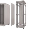 Шкаф напольный 27U серия Expert (600х1000х1390) напольный БЕЗ ПЕРЕДНЕЙ ДВЕРИ серый разобранный Netko (упакован в 3 коробки)