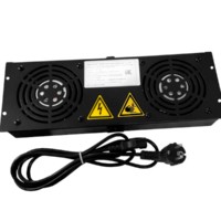 Блок вентиляторов 2 шт для серий Expert Optima глубиной 600/800/1000 с кабелем Netko черный “А”