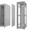 Шкаф напольный 37U серия Expert (600х600х1830) напольный БЕЗ ПЕРЕДНЕЙ ДВЕРИ серый разобранный Netko (упакован в 3 коробки)