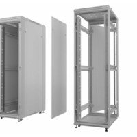 Шкаф напольный 37U серия Expert (600х600х1830) напольный БЕЗ ПЕРЕДНЕЙ ДВЕРИ серый разобранный Netko (упакован в 3 коробки)
