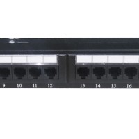 Патч-панель UTP 19″ 24 порта RJ45 cat.5е 1U 110 Type Netko Optima “L”