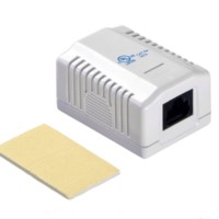 Розетка компьютерная внешняя на плате 1xRJ45 неэкран cat.5e 110/Krone тип (Dual IDC) белая Netko Expert CKC