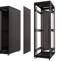 Шкаф напольный 42U серия Expert (600х1000х2050) напольный БЕЗ ПЕРЕДНЕЙ ДВЕРИ чёрный разобранный Netko (упакован в 3 коробки)