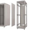 Шкаф напольный 27U серия Expert (600х800х1390) напольный БЕЗ ПЕРЕДНЕЙ ДВЕРИ серый разобранный Netko (упакован в 3 коробки)