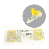 Зажим прокалывающий ответвительный 1,5-2,5 мм2 c ответвительной клеммой LD219 на 2 выход, прозрачный/синий (упаковка 10 шт) LD503-2-25