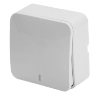 Выключатель открытой установки 1-клавишный с индикатором Stekker 250В 10А IP20 София белый MSW10-11-20-01