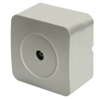 Розетка TV открытой установки 1-местная Stekker 75 Ом 5-862МГц София серебро MST00-10-03