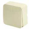 Выключатель открытой установки 2-клавишный Stekker 250В 10А IP20 София слоновая кость MSW10-20-04