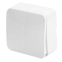 Выключатель открытой установки 2-клавишный Stekker 250В 10А IP20 София белый MSW10-20-01