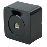 Розетка RJ-45 открытой установки 1-местная Stekker София черный MST00-20-02