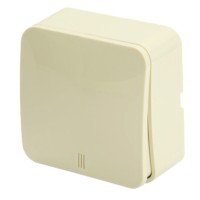 Выключатель открытой установки 1-клавишный с индикатором Stekker 250В 10А IP20 София слоновая кость MSW10-11-20-04