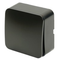 Выключатель открытой установки 1-клавишный Stekker 250В 10А IP20 София черный матовый MSW10-10-05