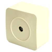 Розетка TV открытой установки 1-местная Stekker 75 Ом 5-862МГц София слоновая кость MST00-10-04