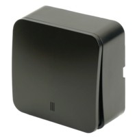 Выключатель открытой установки 1-клавишный с индикатором Stekker 250В 10А IP20 София черный MSW10-11-20-02