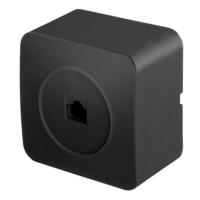 Розетка RJ-45 открытой установки 1-местная Stekker София черный матовый MST00-20-05