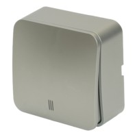 Выключатель открытой установки 1-клавишный с индикатором Stekker 250В 10А IP20 София серебро MSW10-11-20-03