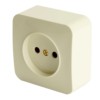 Розетка 1-местная б/з открытой установки Stekker 250В 10А IP20 София слоновая кость MST10-11-04