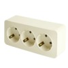 Розетка 3-местная с/з открытой установки Stekker 250В 16А IP20 София слоновая кость MST16-13-04