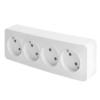 Розетка 4-местная б/з открытой установки Stekker 250В 10А IP20 София белый MST10-14-01