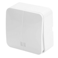 Выключатель открытой установки 2-клавишный с индикатором Stekker 250В 10А IP20 София белый MSW10-21-01