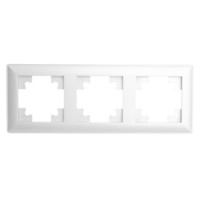 Рамка STEKKER, PFR00-7003-01 3-местная, серия Катрин, белый