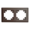 Рамка STEKKER, PFR00-7002-04 2-местная, серия Катрин, шоколад