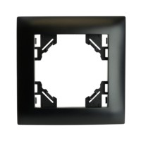 Рамка 1-местная, горизонтальная, STEKKER, PFR00-9011-03, серия Эрна Элегант, черный