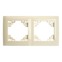 Рамка 2-местная горизонтальная STEKKER, PFR00-9012-02, серия Эрна Элегант, слоновая кость