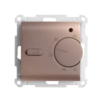 Терморегулятор механический для теплого пола (механизм), STEKKER GLS00-7117-05, 250В, 3500Вт, серия Катрин, черный