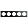 Рамка STEKKER, PFR00-7005-05 5-местная, серия Катрин, черный