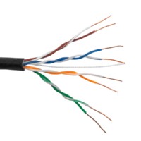 Кабель UTP4 cat.5е, одножильный, 305м, Cu, наружный, Проходит Fluke тест, черный, NETKO Optima Bronze