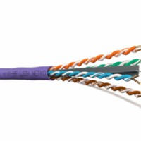 Кабель U/UTP4 cat.6a 4 пары 23 AWG BC 305м с крестовиной нг(А)-HF LSZH – малодымный не содержащий галогенов; фиолетовый; одножильный FLUKE TEST Netko Expert СКС