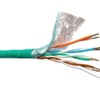 Кабель F/UTP 4 (FTP4) cat.5e 4 пары 24 AWG BC экранированный 305м нг(А)-LSLTx зеленый; одножильный FLUKE TEST Netko Expert СКС
