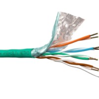 Кабель F/UTP 4 (FTP4) cat.5e 4 пары 24 AWG BC экранированный 305м нг(А)-LSLTx зеленый; одножильный FLUKE TEST Netko Expert СКС