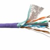 Кабель F/UTP4 (FTP4) cat.6 4 пары 23 AWG BC 305м с крестовиной нг(А)-HF LSZH - малодымный не содержащий галогенов; фиолетовый; одножильный FLUKE TEST Netko Expert СКС