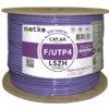 Кабель F/UTP4 (FTP4) cat.6a 4 пары 23 AWG BC 305м с крестовиной нг(А)-HF LSZH - малодымный не содержащий галогенов; фиолетовый; одножильный FLUKE TEST Netko Expert СКС